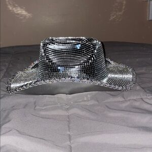 Silver Sequin Cowboy Hat